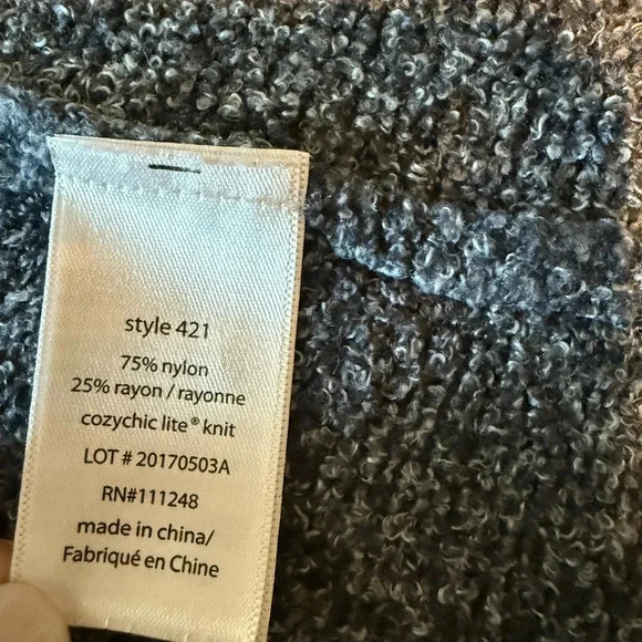 Barefoot Dreams Gray/Blue Cardigan Sweater - Picture 5 of 7